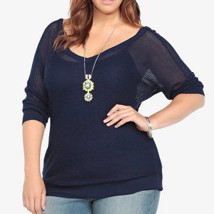 Torrid Open Stitch V-Neck Pullover